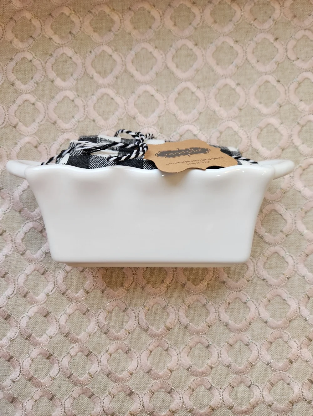 Mud Pie "I Will Always Loaf You" Mini Loaf Pan and Towel Set, $24, NWT - Picture 3 of 10